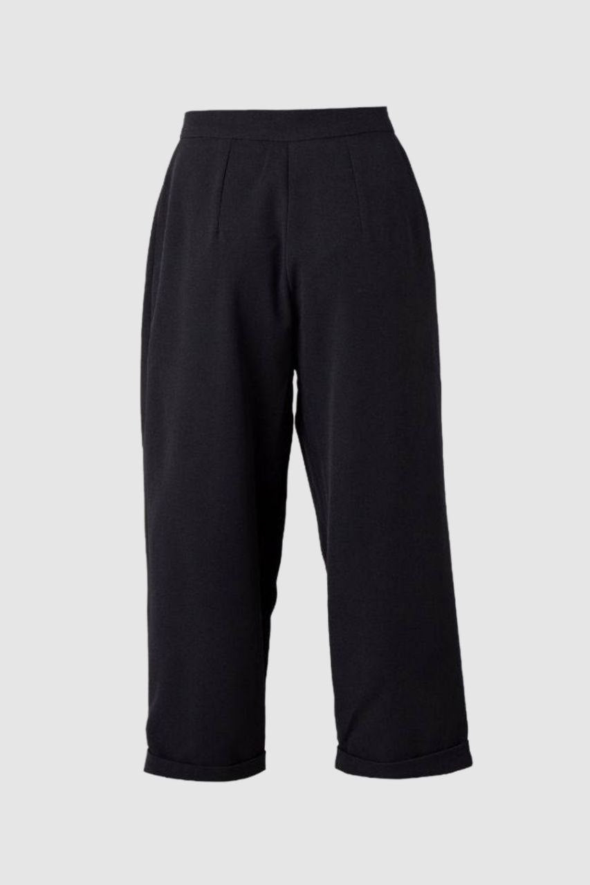 Black Super Pleated Trousers