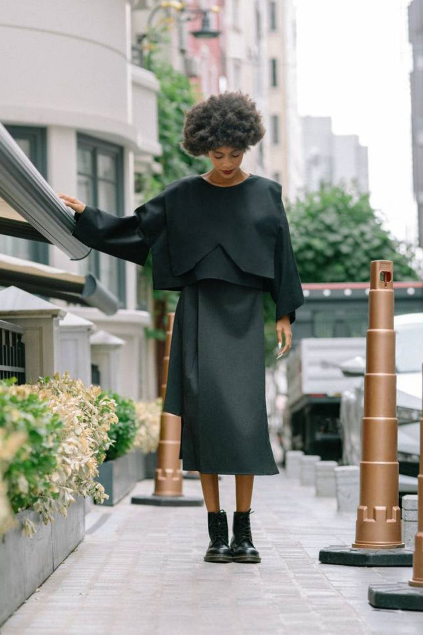 Prim Black Blouse