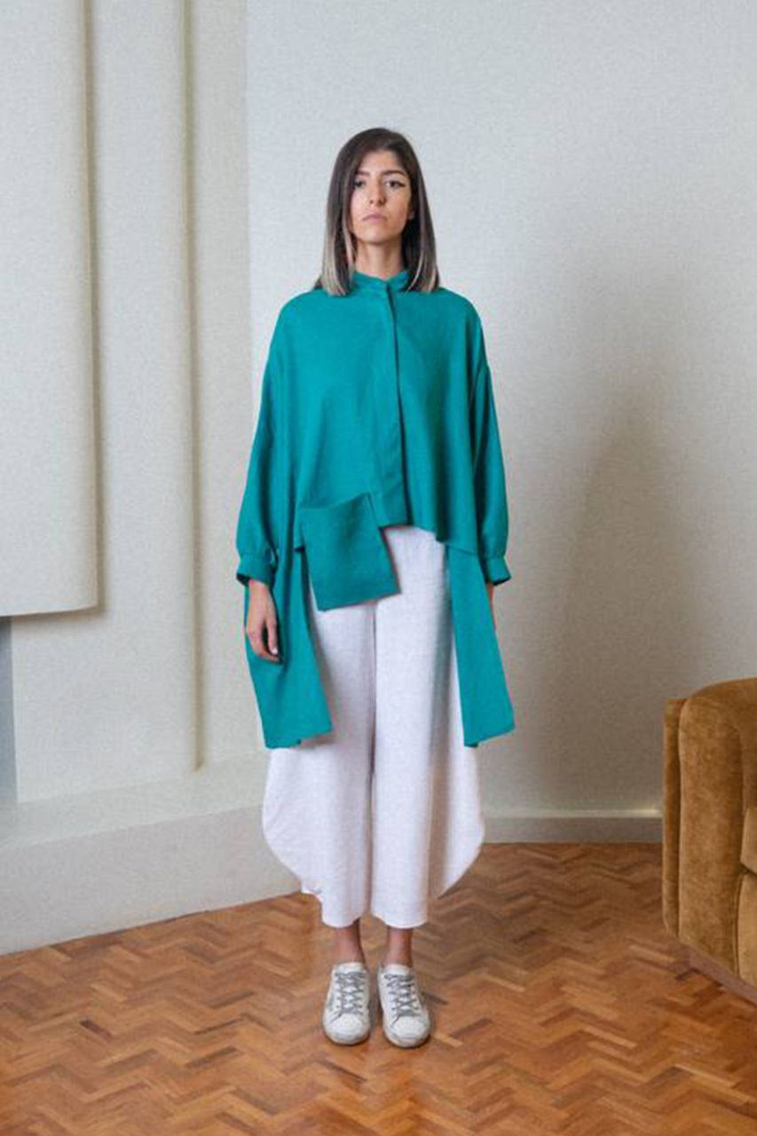 Green Kimono Blouse