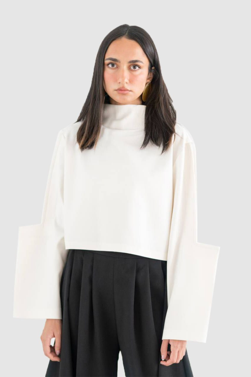 White L Sleeve Blouse