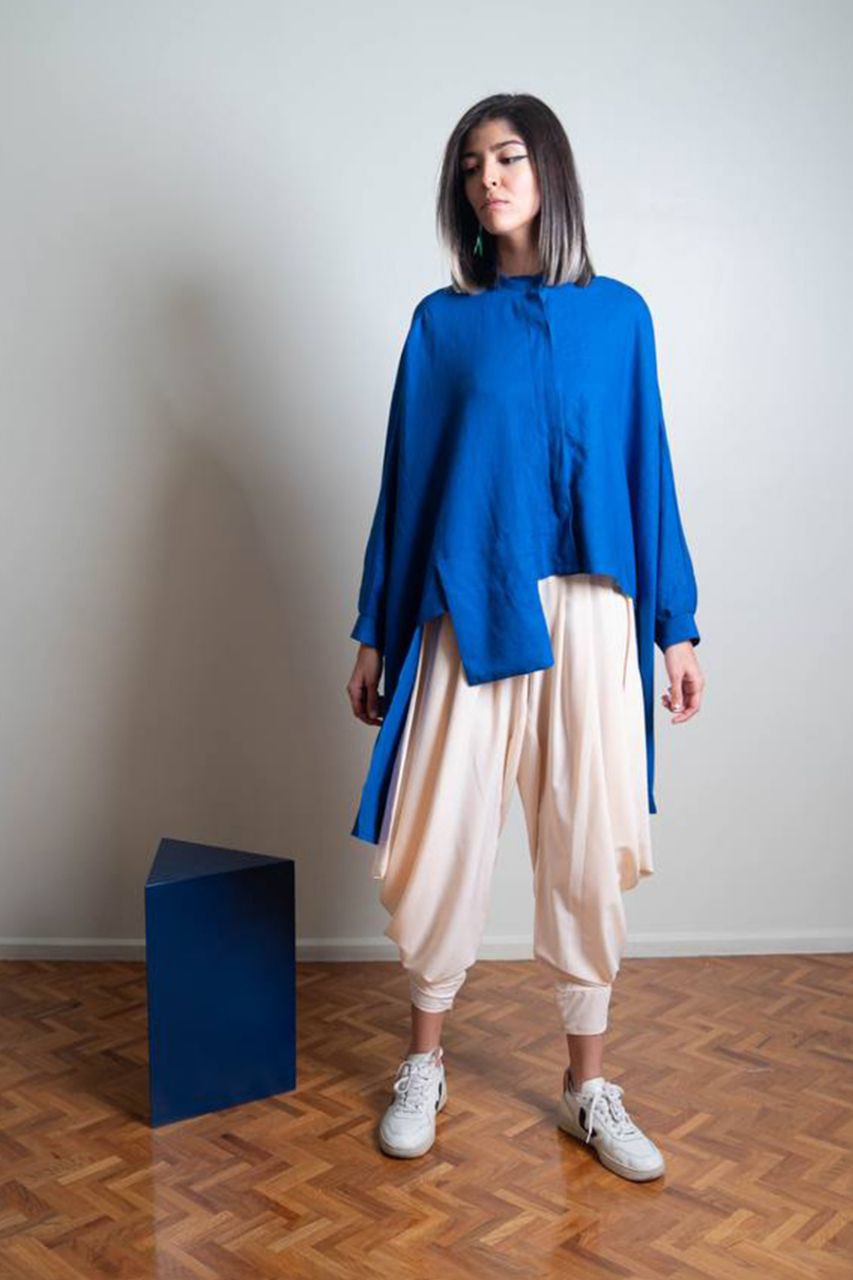 Blue Kimono Blouse