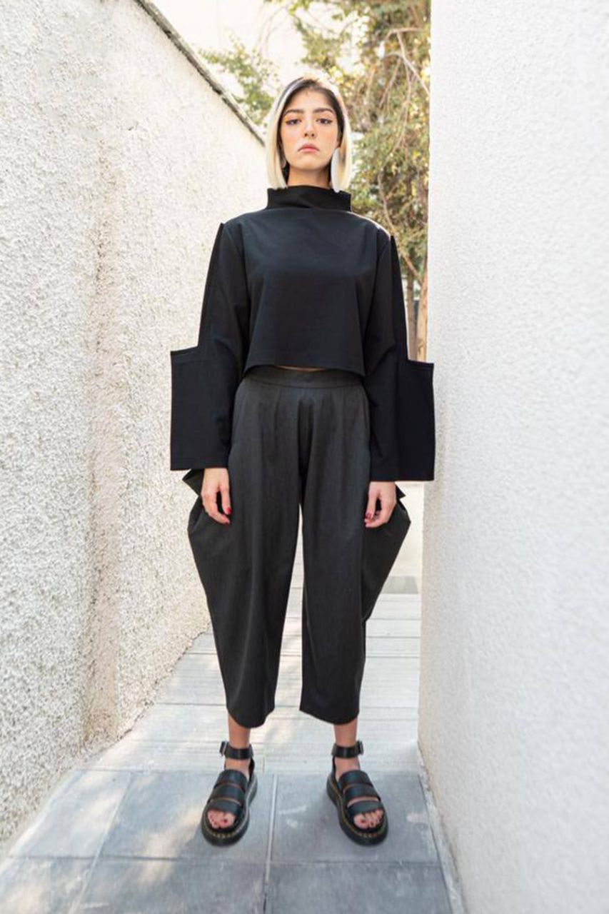 Black L Sleeve Blouse