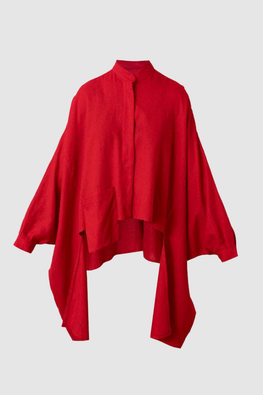 Red Kimono Blouse