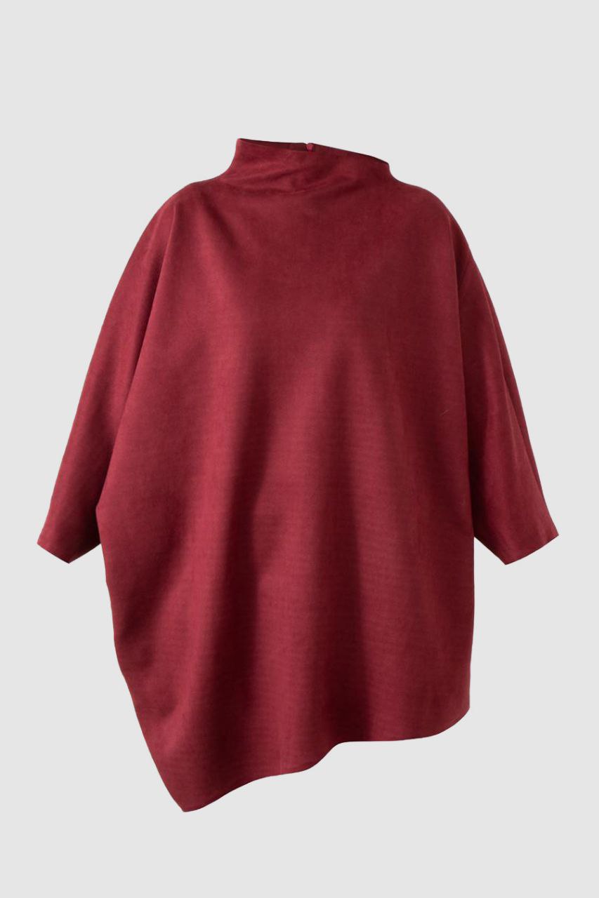 Mahogany Suede Asymmetrical Dress